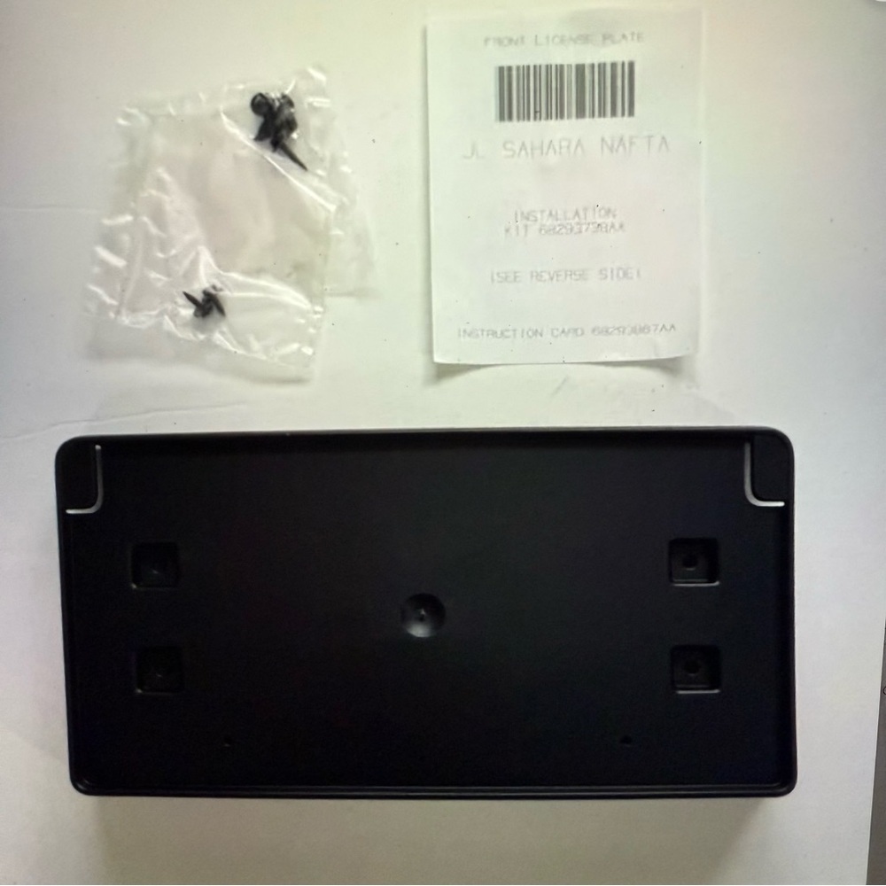 NEW Jeep Sahara front Liscense plate holder for years 2018-2025